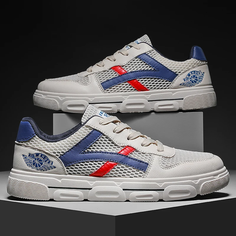 

Fashion Men Shoes Air Mesh Breathable Men's Casual Sneakers Trend Students Walking Shoes Popular Cushioning Summer Men's Shoes