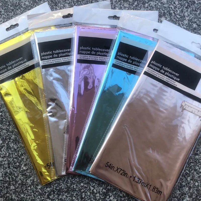 Высококачественная Золотая скатерть одноразовая праздничные принадлежности