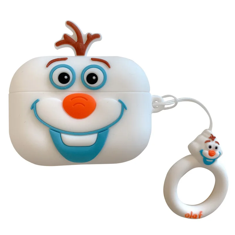 

Disney Cartoon Frozen Olaf Airpod 1/2 Case White Cute Snowman Bluetooth Earphones Protective Cover Cases For Airpod Pro