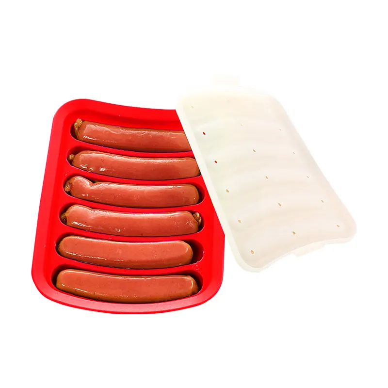 6 полостей силиконовая коробка для хот-догов форма выпечки тортов колбасы поднос