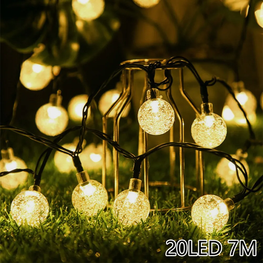 

7-8M Solar Powered String Light Garden Path Yard Decor Lamp Outdoor Waterproof 20 30 LED Night Lights Lighting Decor Xmas