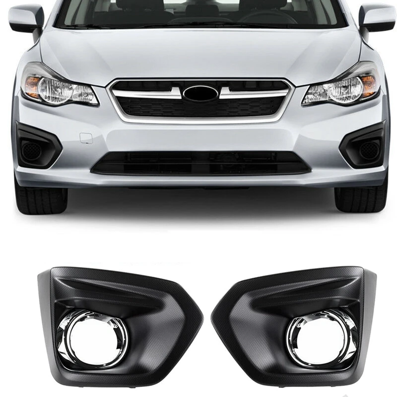 

For 2012-2014 Subaru Impreza Front Bumper Fog Light Lamp Replacement Bezel Cover W/ Chrome Left Driver & Right Passenger