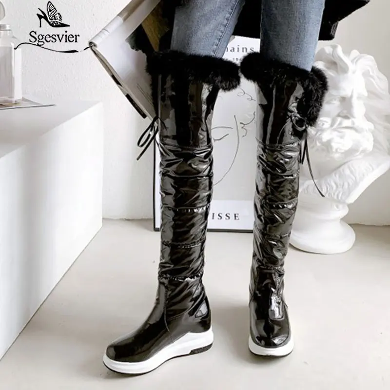 Sgesvier/2020 Новое поступление Высокие сапоги до бедра Женские водонепроницаемые