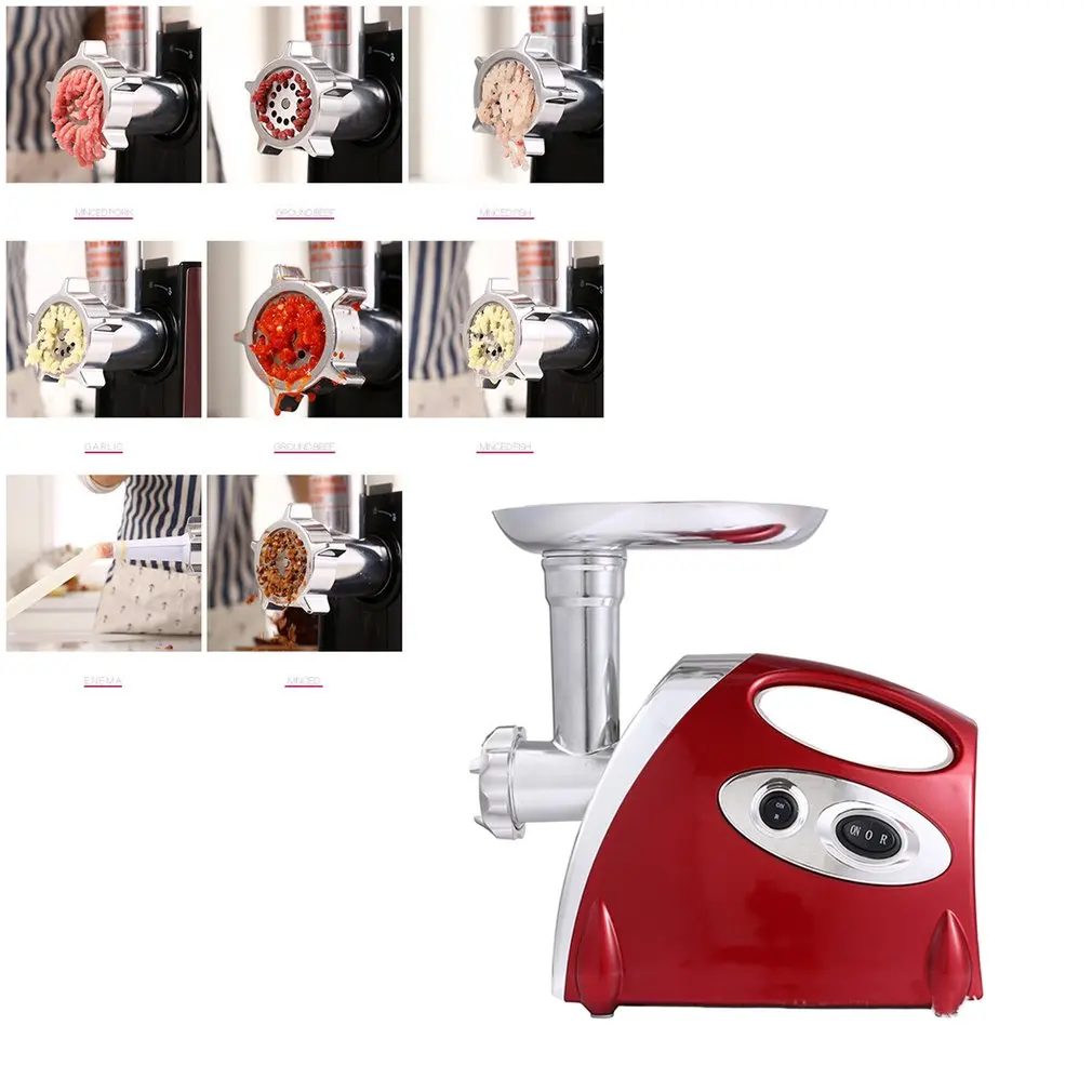 2800W Electric Meat Grinders Stainless Steel Powerful Grinder Sausage Stuffer Mincer Slicer for Kitchen | Бытовая техника
