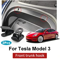 2pcs car front trunk hook for tesla model 3 model3 interior accessories functional front spare box hook for tesla model three