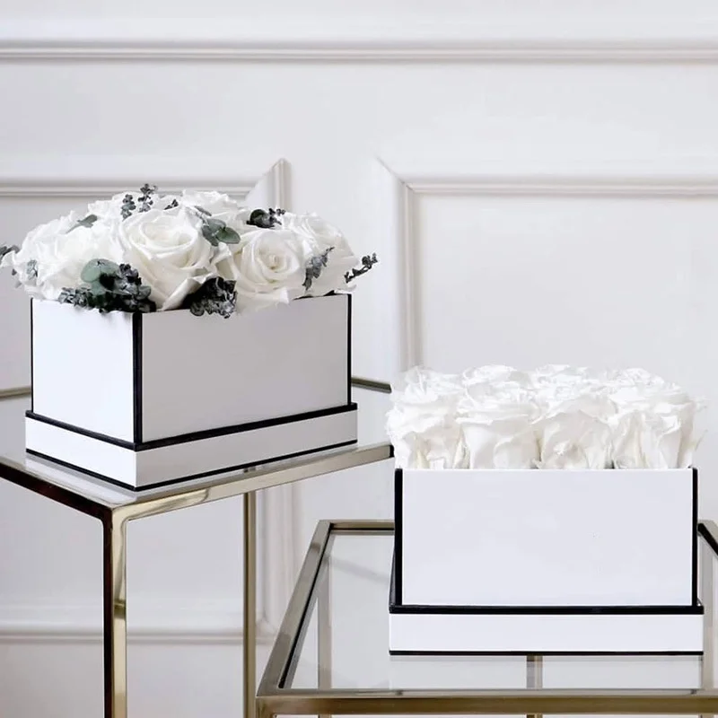 Квадратная коробка для хранения сюрпризов с крышкой букет цветов упаковочная