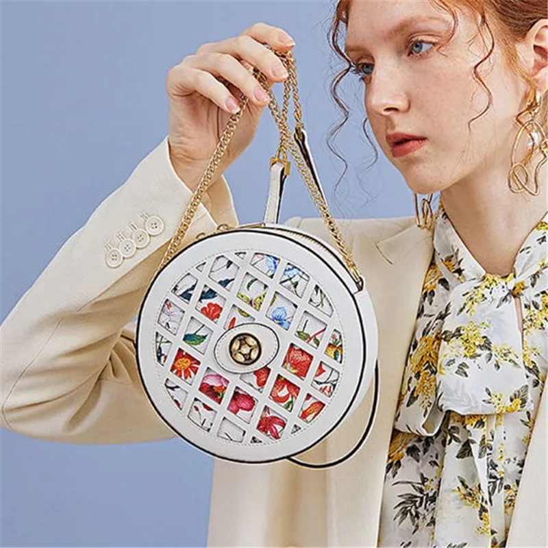 Летняя Новинка 2020 маленькая круглая сумка-мессенджер через плечо женская модная