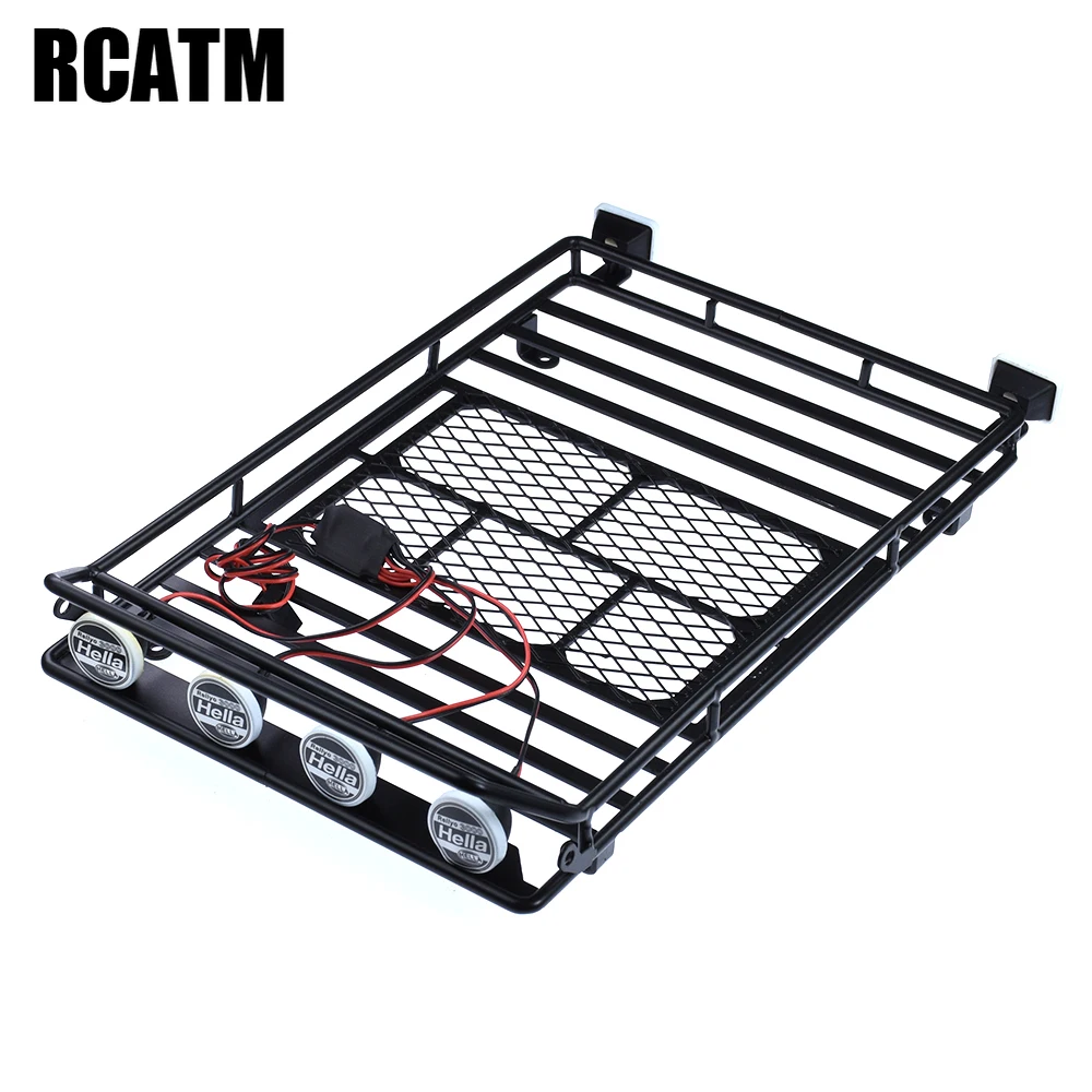 Металлический Багажник на крыше светодиодный светильник для 1/10 RC Гусеничный Trx4