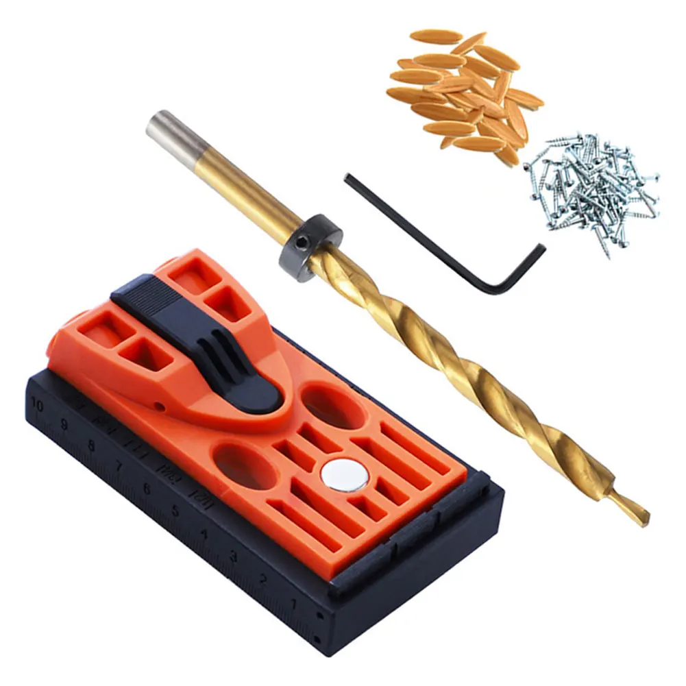 

Pocket Hole Jig Set Woodworking Positioner 9.5mm Oblique Hole Opener Angle Drilling Tool Used For Furniture And Wood Splicing