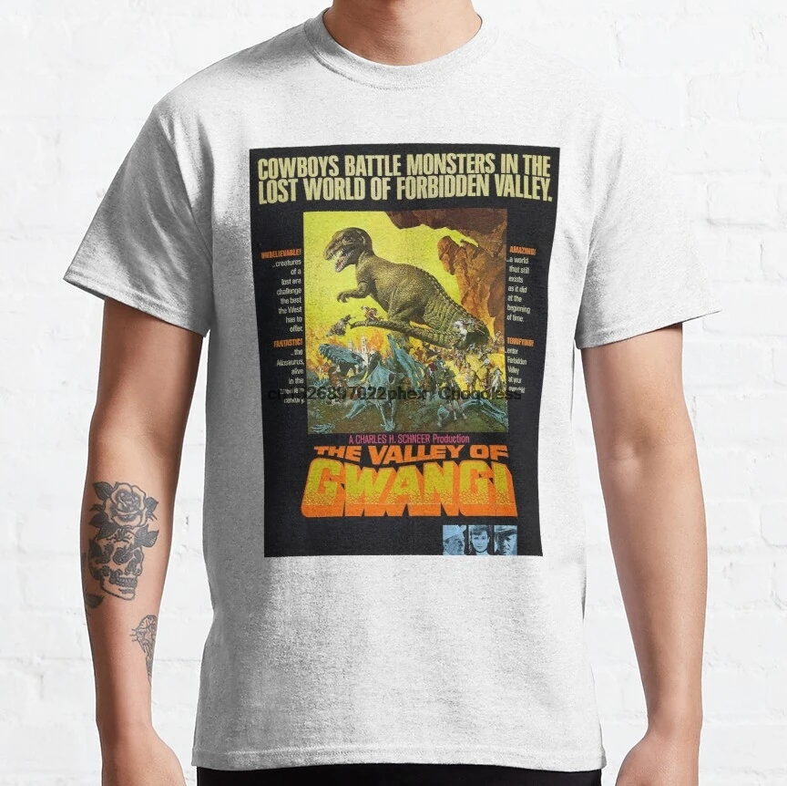 Фото Мужские футболки винтажный постер фильма Долина гванги 1969 Женская Мужская