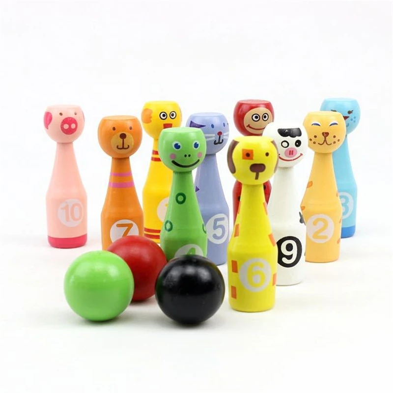 

13 шт./компл. родитель-ребенок мультфильм Деревянный шар Дети интерактивные образовательные игрушки забавная Детская домашняя вечерние Нас...