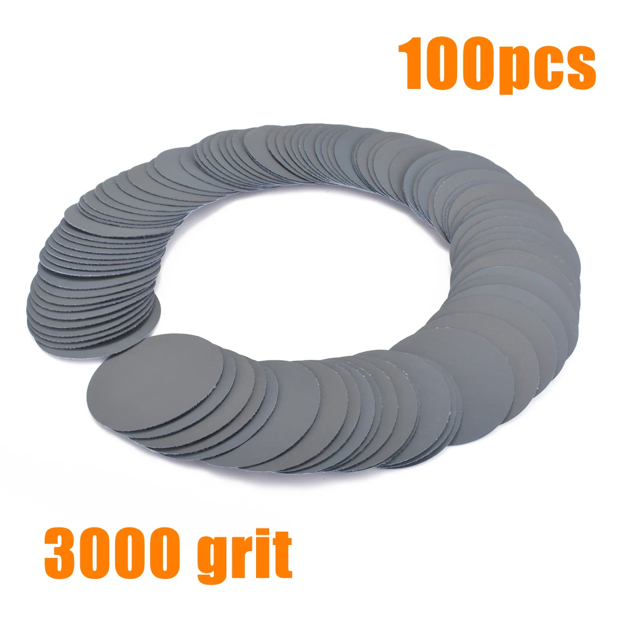 

100pcs/lots 3'' Sander Disc Round Sanding Pad Sheet 3000#Grits Sanding Adhesive Loop Backing For Metal Wood Cleaning Polishing