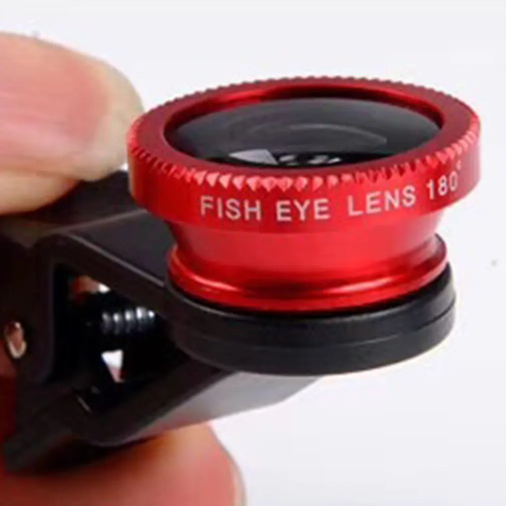 Прочный универсальный 3 в 1 мобильный телефон линзы Рыбий глаз смартфон