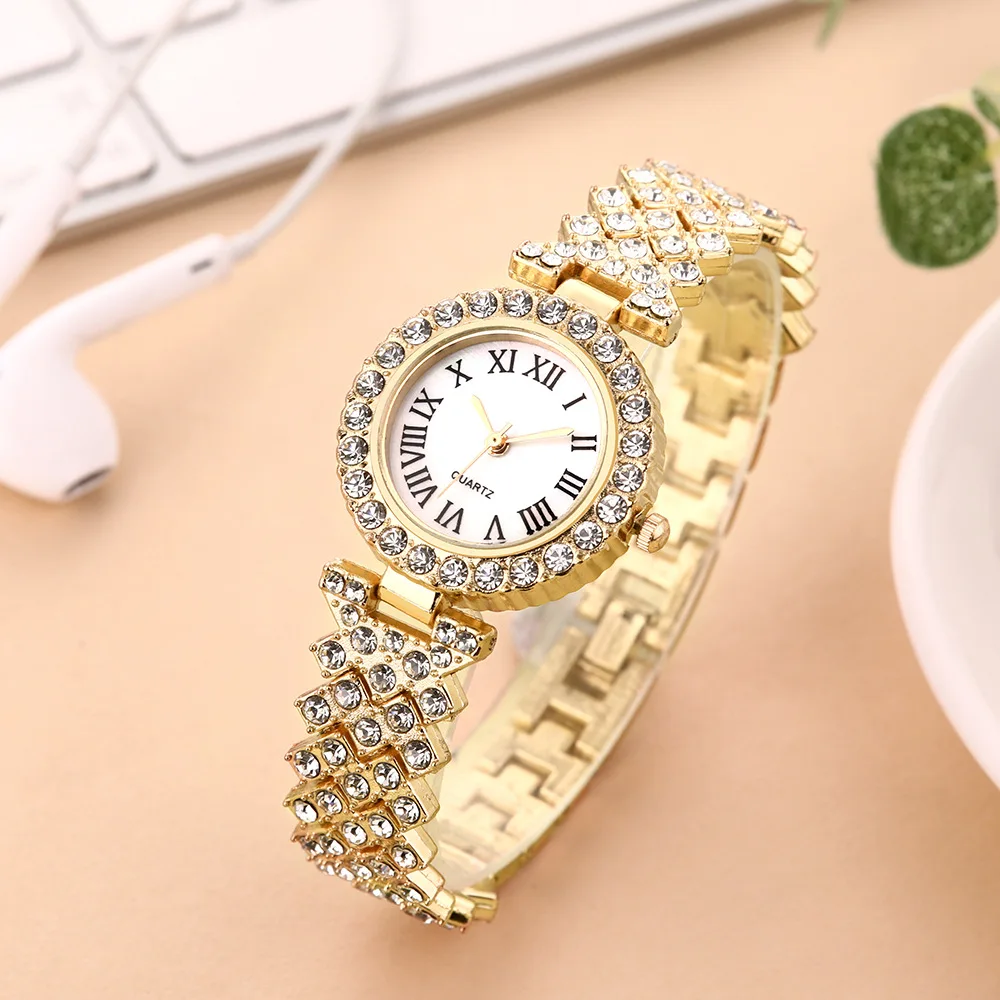 

Relogio Feminino 2021 New Luxury Top Band Women's Watch Diamond Roman Temperament Bracelet Watch Stainless Steel Strip Clock