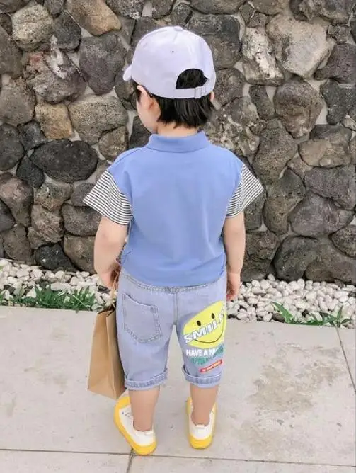 

Casual Kids Elastic Waist Cotton Short New Boys Summer Denim Shorts For Boy Children Beach Trousers Toddler Baby School Clothes