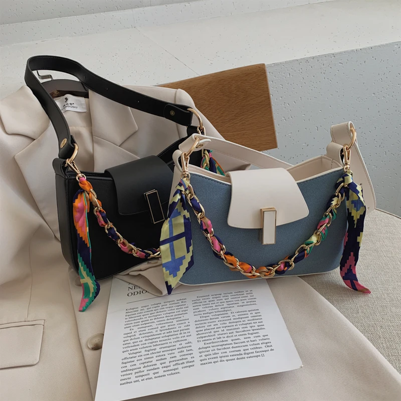 

Vintage Square Armpit Bag 2020 Fashion New High Quality Matte PU Leather Women's Designer Handbag Ribbon Shoulder Messenger Bag