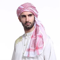 traditional islamic keffiyeh arab scarf shawl for costumes muslim accessories turban praying hat plaid head scarf