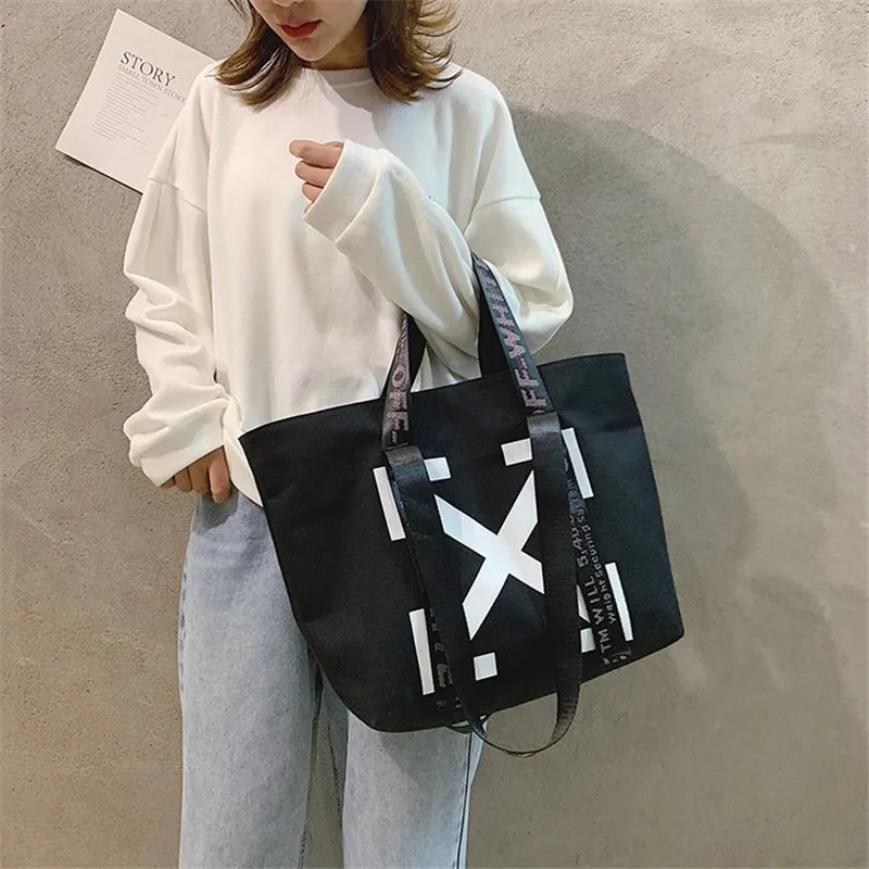 

Women Canvas Tote Shopping Bag Lady Shoulder Bag Big Capacity Pockets Girl Messenger Bag School Books Travel Beach Bag Cc Gg Bag