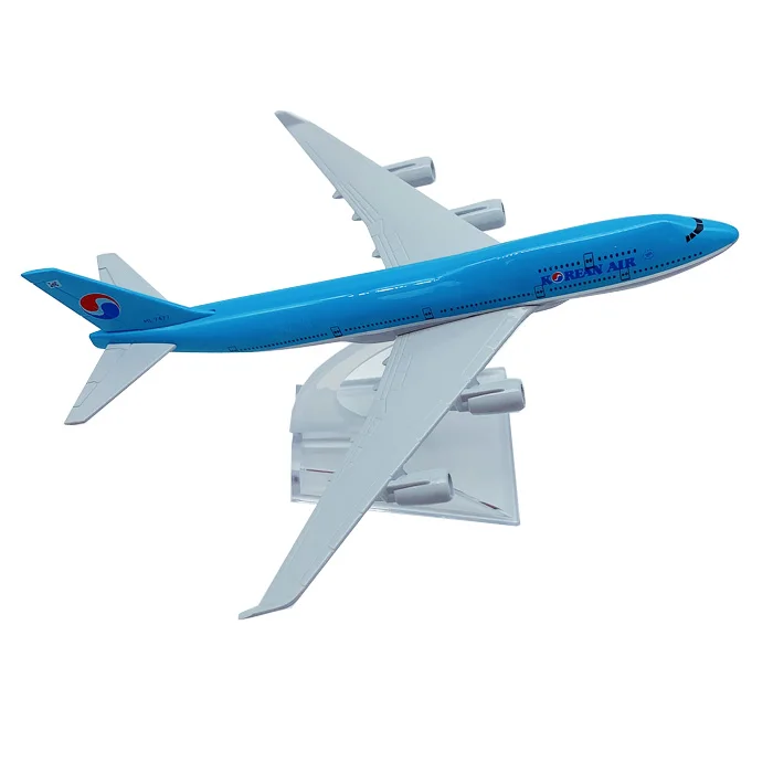 

16cm 1/400 scale Korea airlines Boeing 747 Airbus aircraft model plane Children birthday Gift Toys collections show
