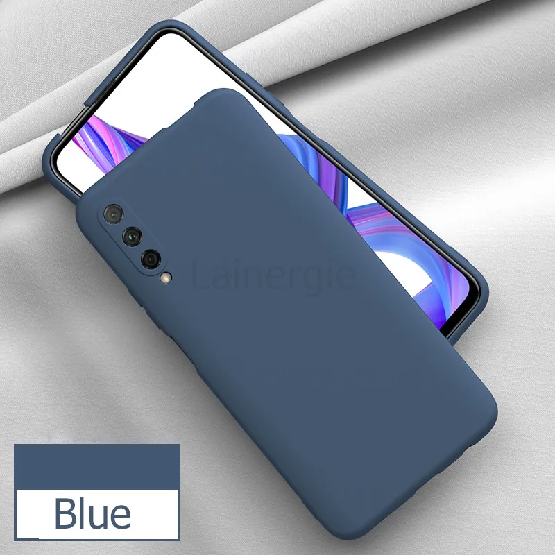 Чехол для Huawei Y9S жидкий силиконовый матовый Мягкий защитный чехол камеры P Smart Pro