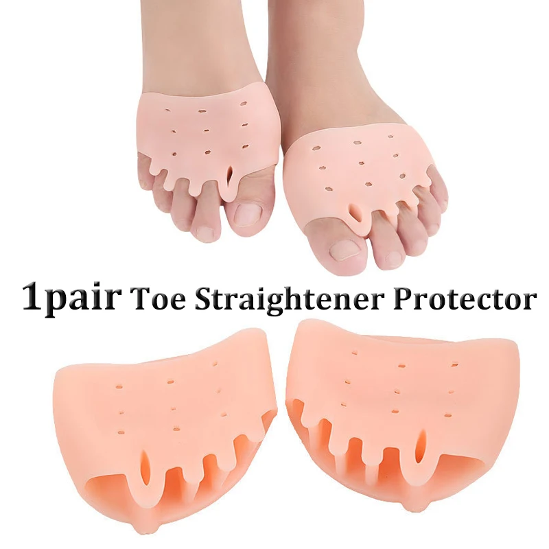 

Forefoot Pads Five-hole Honeycomb Toe Separator Soft Gel Pain Relief Insoles Prevent Feet Callus Blisters Corn Foot Care 1pair