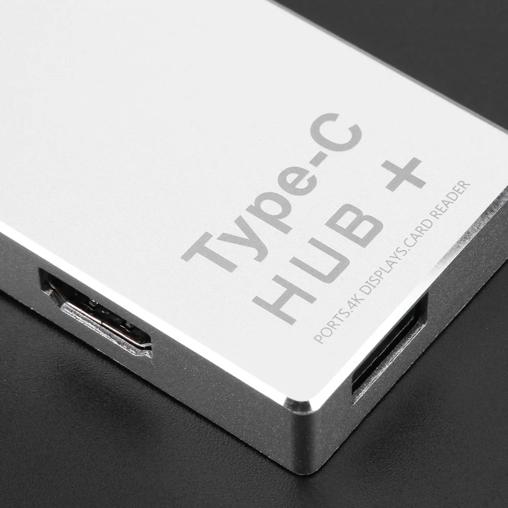 Многофункциональный концентратор USB 3 1 Type C в корпусе из серебристого