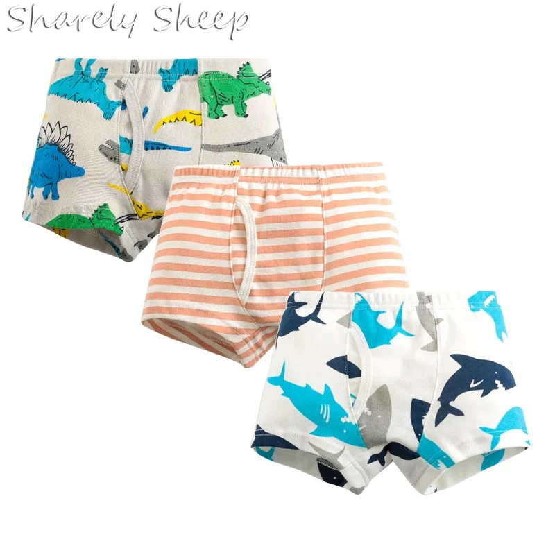 Sharely/Детские трусы-боксеры для мальчиков хлопковые трусы с принтом динозавра