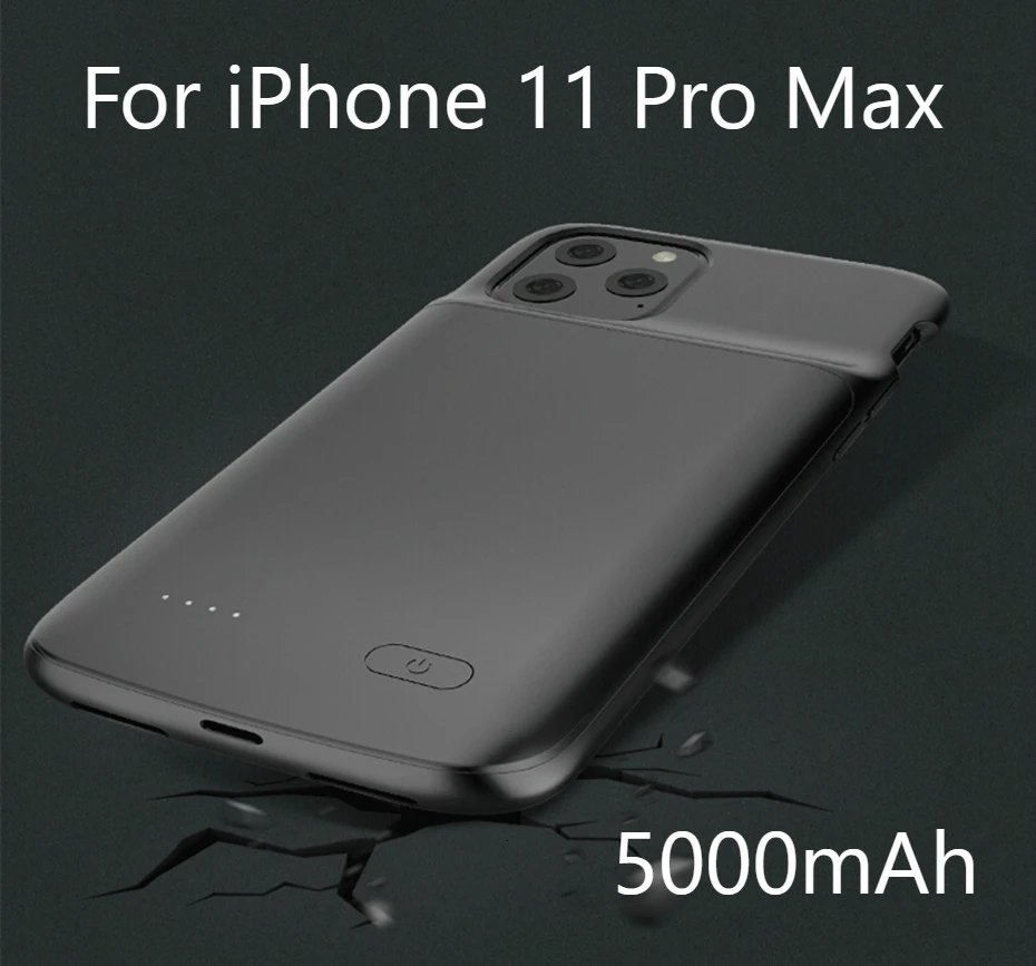 i 11 Pro Max 5000mAh Чехол для аккумулятора для iPhone 11 Pro Max 4800/5000 mAh, зарядное устройство для iPhone 11, внешняя задняя упаковка, чехол для зарядного устройства - Цвет: i 11 Pro Max 5000mAh