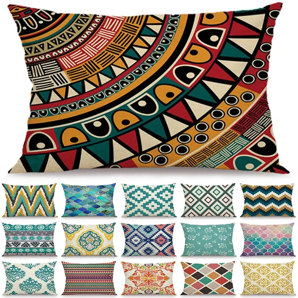 Новый модный простой геометрический чехол для подушки прямоугольная поясная