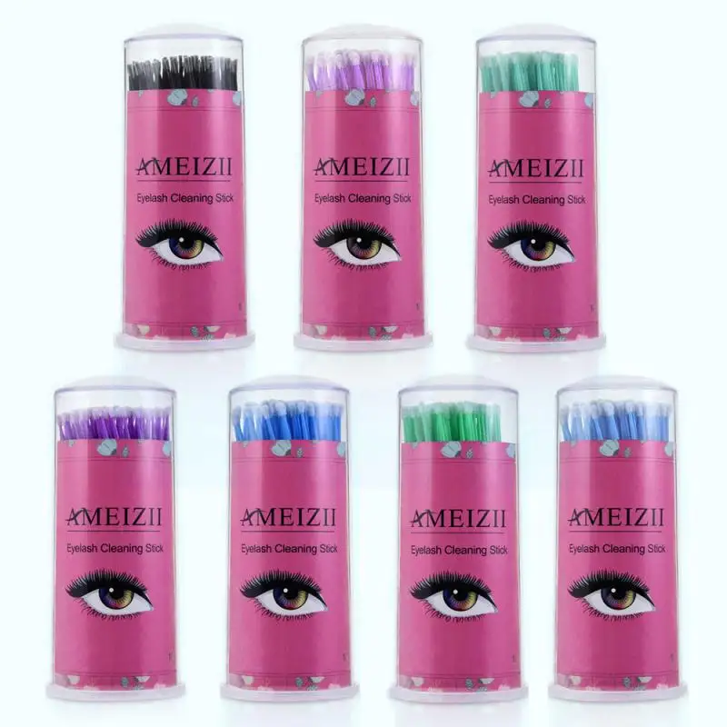 100 шт ресницы косметический тампоны аппликатор кисти ресниц очистки удаления