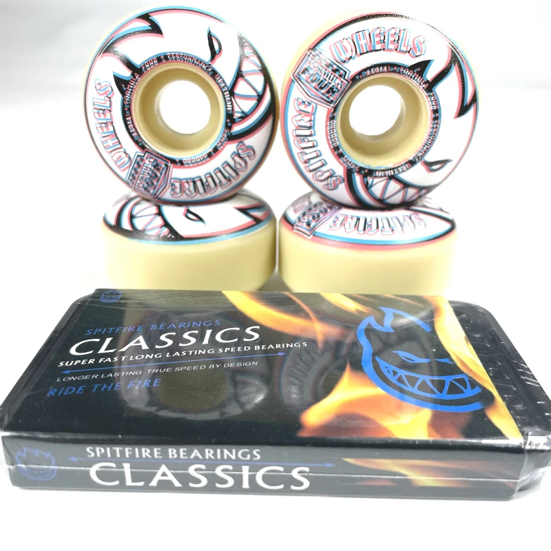 

Spitfire Wheels Bearing 54mm Radial 101a 99a Hardness Polyurethane Resilience High-grade Skateboard Professional Wheels