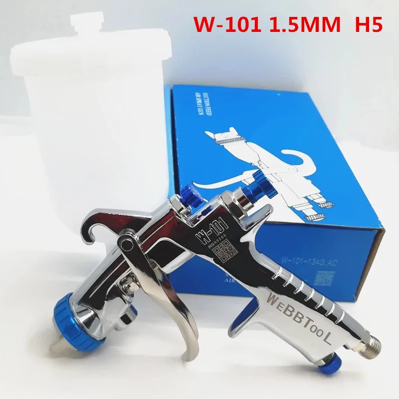 Натуральная qr cod W-101 пистолет-распылитель 134G w101 HVLP ручной Краски пистолет тяжести 1,0/1,3/1,5/1,8 мм мебель покрытия автомобиля Краски Инж - Цвет: W-152G  1.5MM