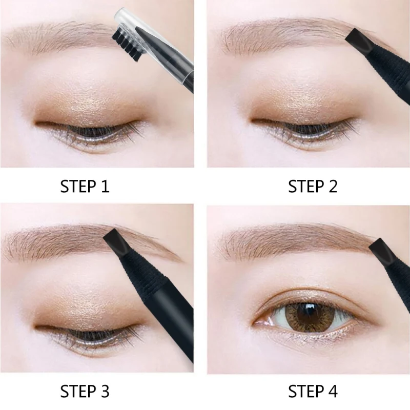 Карандаш для бровей с кисточкой водостойкий не отбеливающий от пота | Красота и