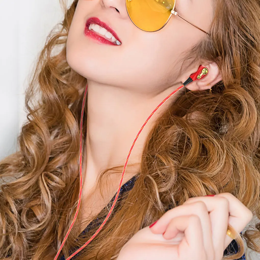 

Earphone In-ear 10mW Earphone Plastic Dual Drive Stereo Wired Ears Headset with 3.5mm Connector for Xiaomi Samsung Huawei P40