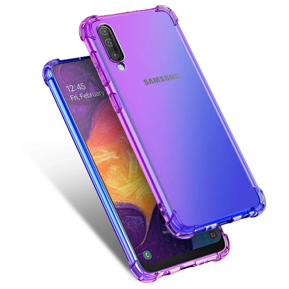 Чехол для Samsung Galaxy A10 A20 A30 A40 A50S ударопрочный гибкий защитный чехол из ТПУ мягкий