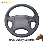 APPDEE черная натуральная кожа чехол рулевого колеса автомобиля для Toyota Highlander 2008 2009 2010 2011 2012 2013 2014 Camry 2007-2011