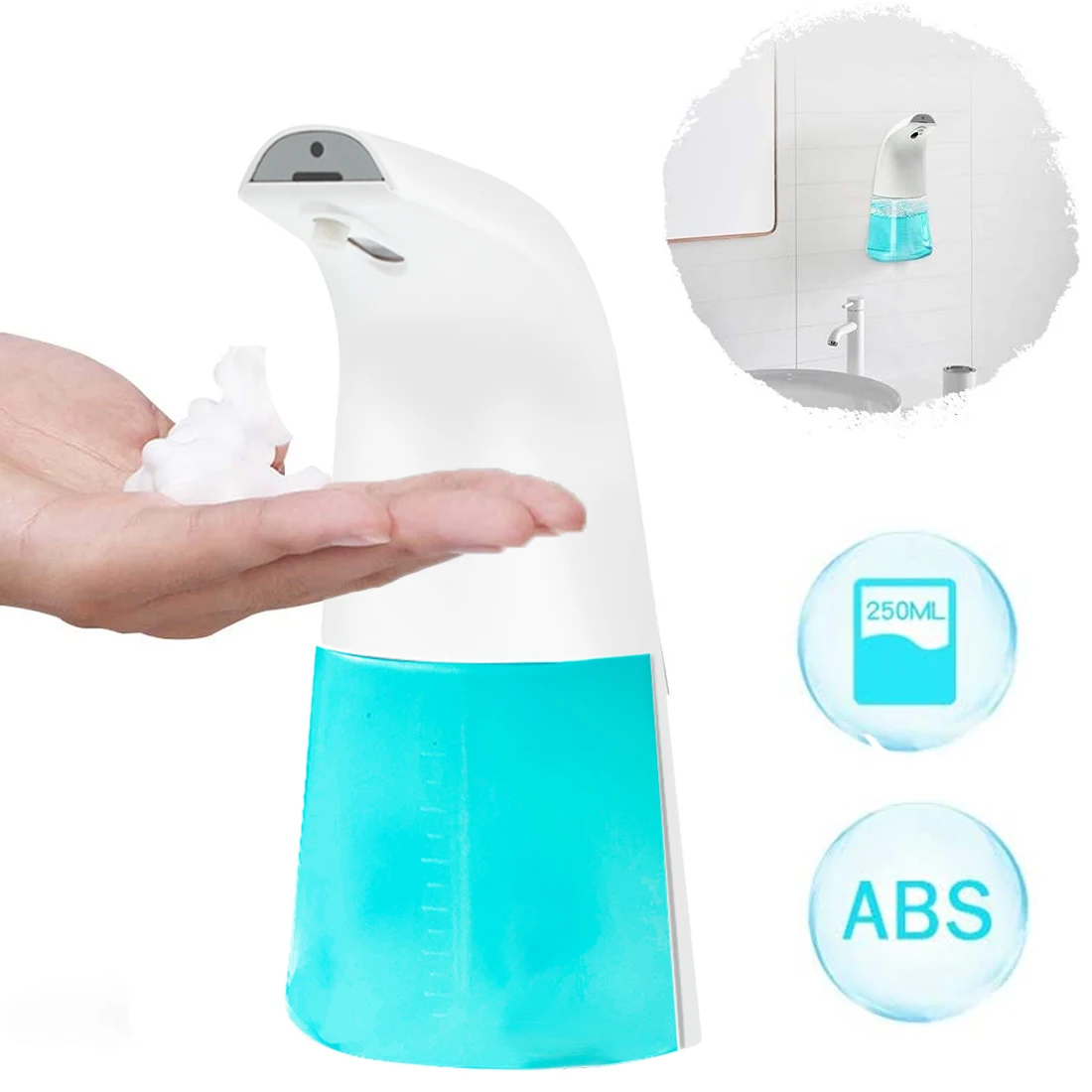

Автоматический дозатор мыла с инфракрасным датчиком, индукционный диспенсер для мытья рук, Бесконтактное антисептическое средство из пены...