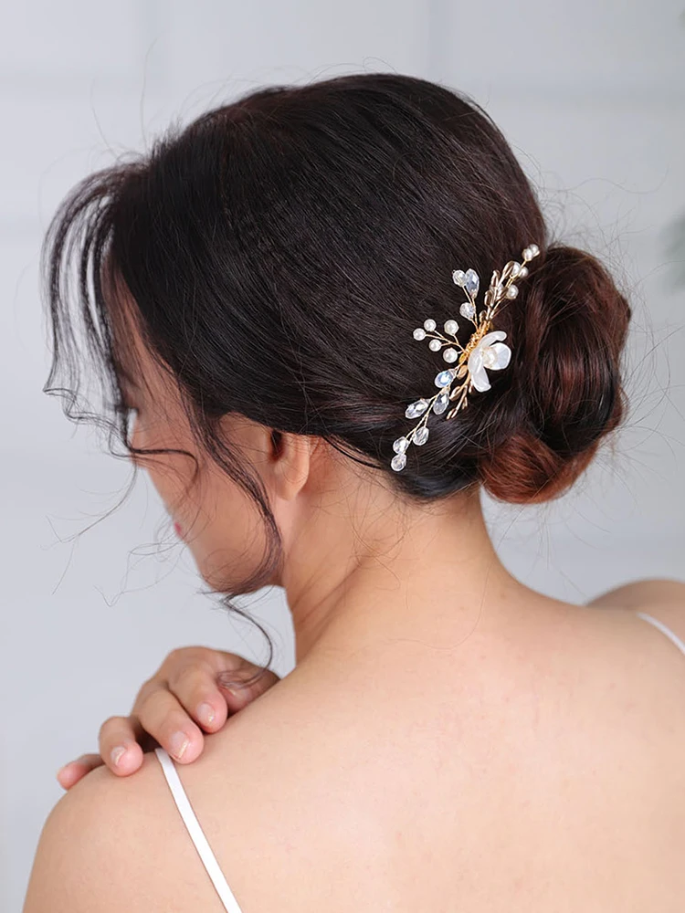 Модный золотой гребень для волос свадебные аксессуары головные уборы ручной