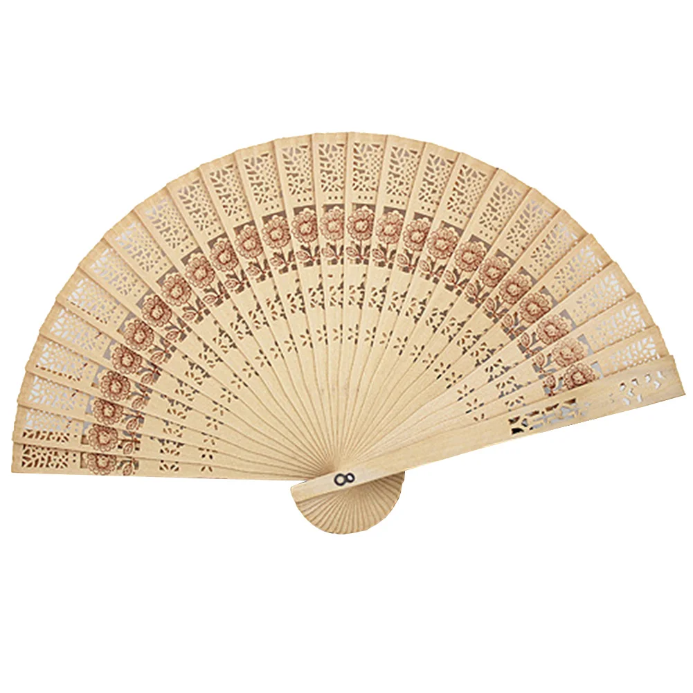 

10 Pcs Wooden Folding Fans Wedding Party Giftsbaby Showershome Decoration Wooden Fans, Wedding Supplies