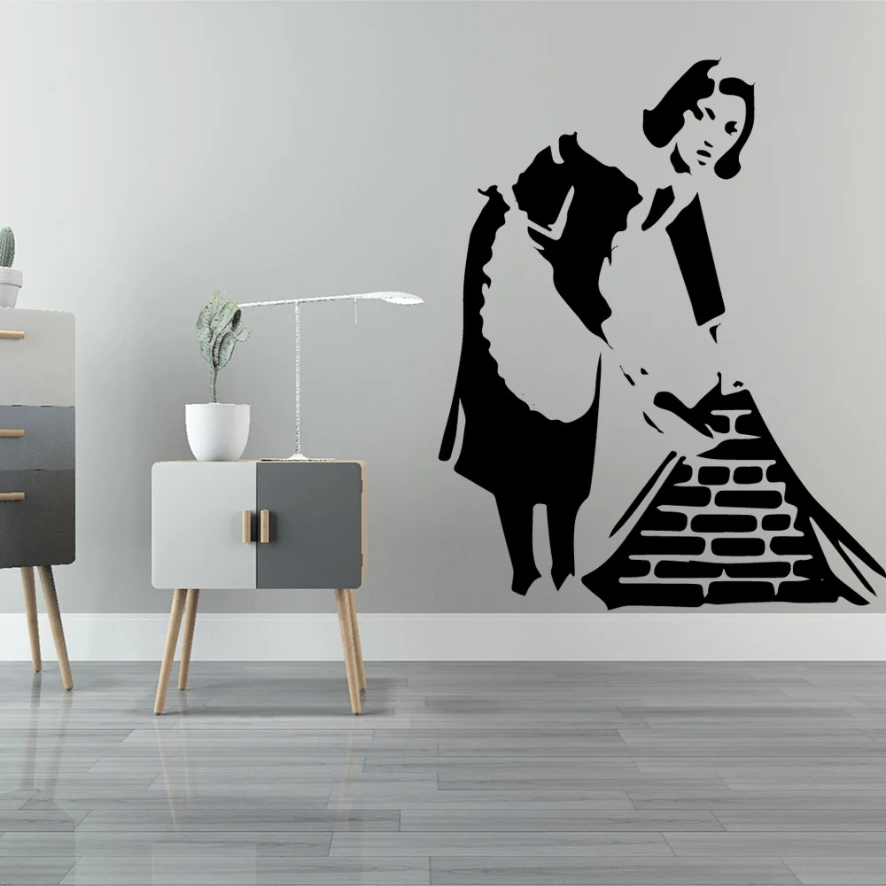 Креативная Настенная Наклейка Banksy Maid s художественные настенные наклейки для