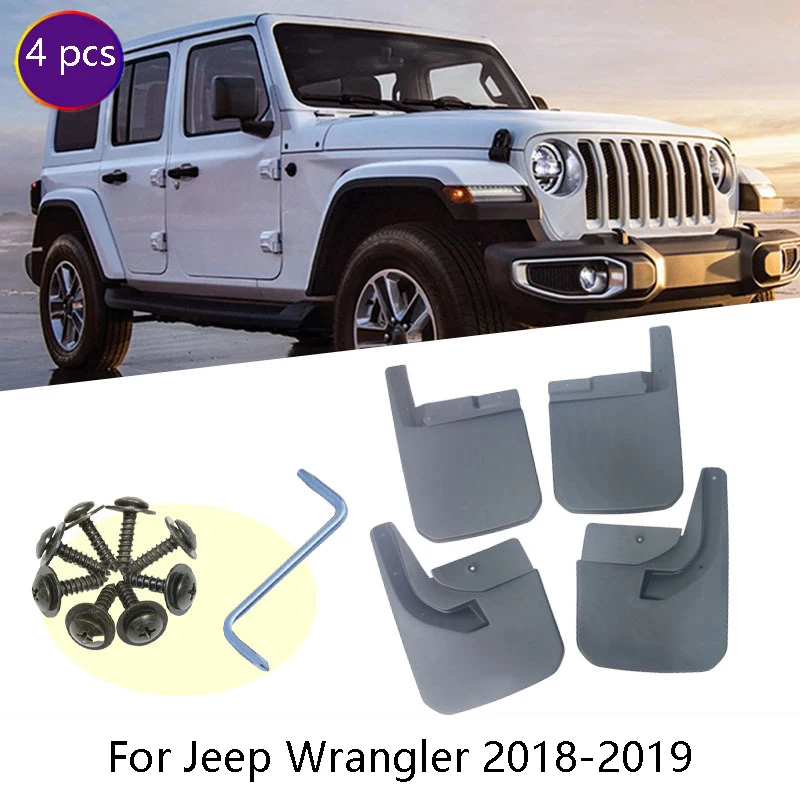 4 шт. передние и задние щитки от брызг для Jeep Wrangler 2004 2019|Грязезащита| |
