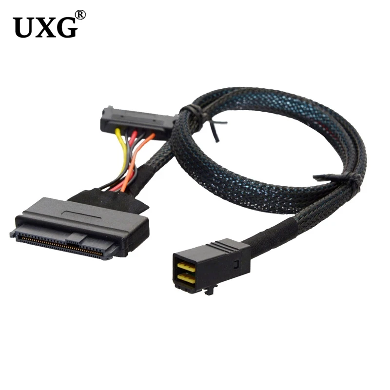 Cabo Sff 8643 para U.2 Sff 8639 Nvme Pcie Ssd Adpater com Sata Power u2 Sff8639 para hd Mini Sas 12g Sff9643 Placa-mãe Converter Cabos de computador e conectores