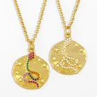 FLOLA золотое ожерелье в виде змеи для женщин, разноцветное круглое искусственное Фианит, оптовая продажа, ювелирные изделия, подарок nker96