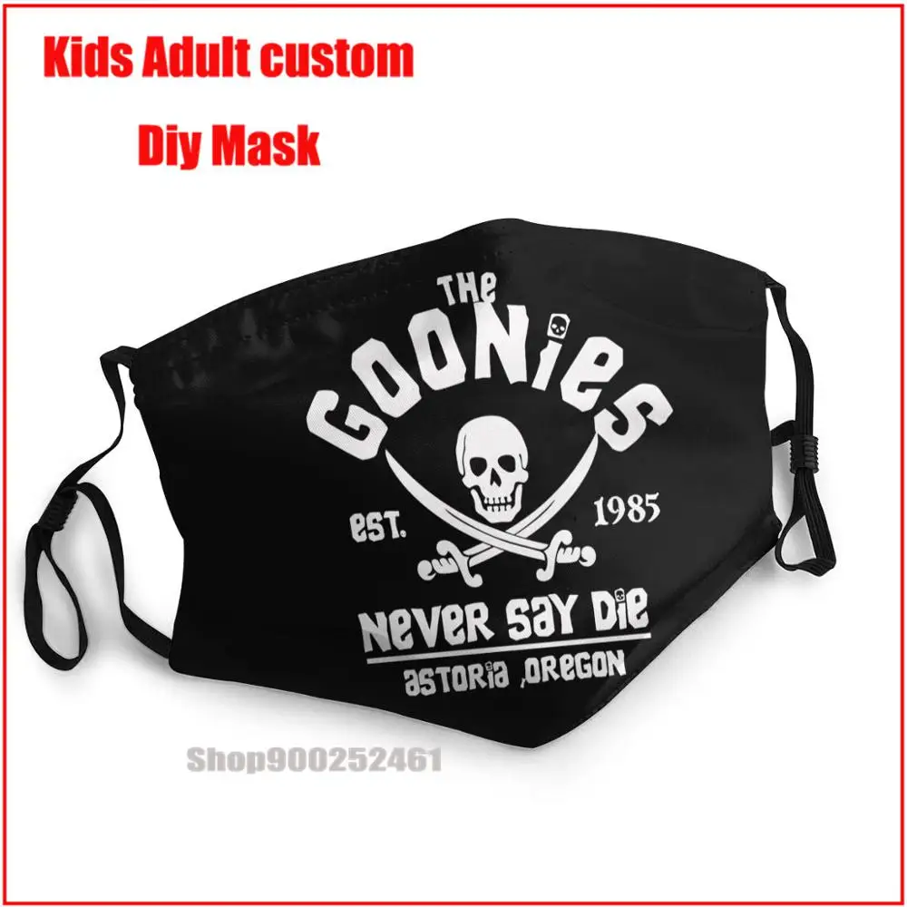 

Goonies Of Astoria, пиратский череп, одна штука, белая маска для лица DIY, маска для рта Гарри, многоразовая детская маска для рта с дизайном, забавная