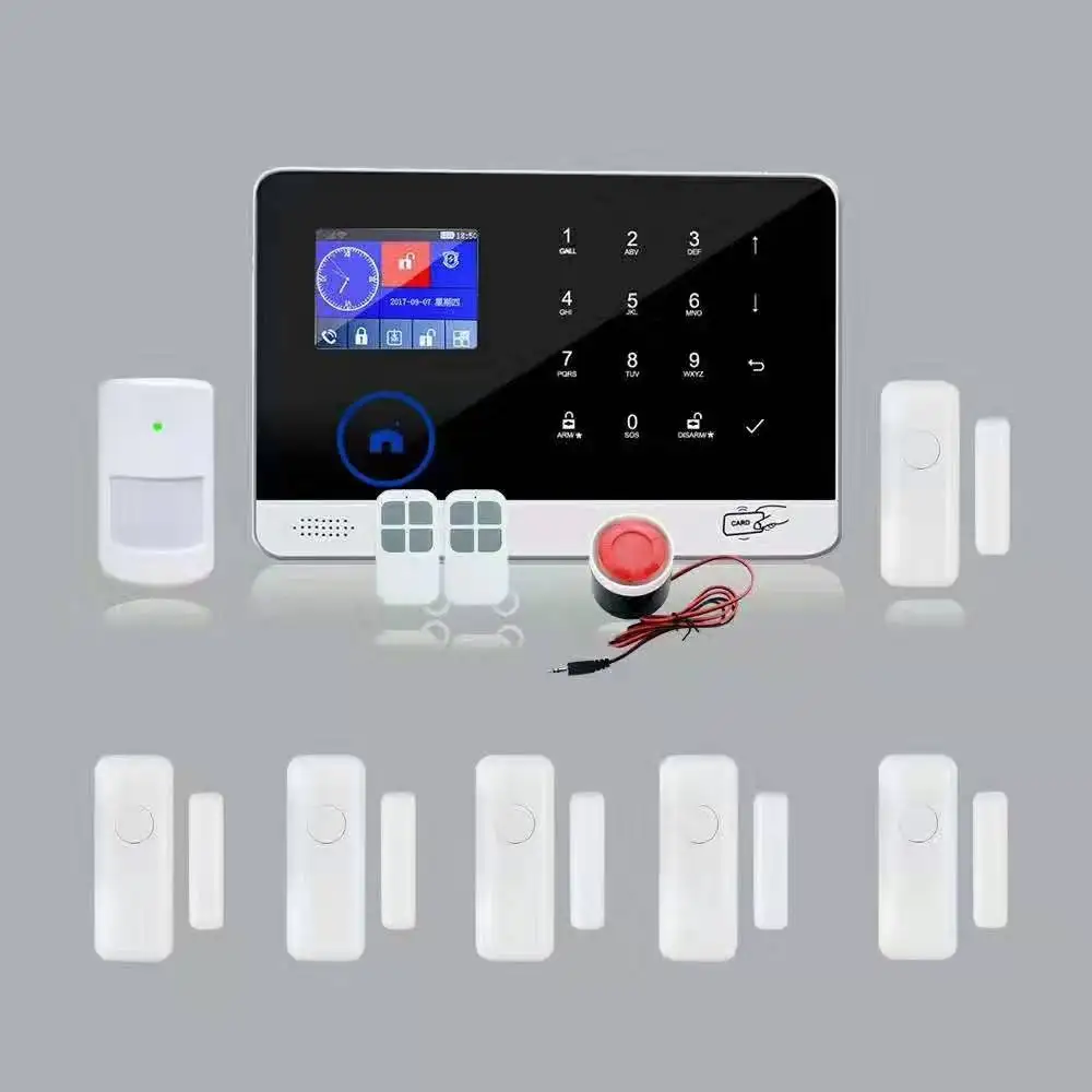 Touch Keypad LCD Display Wireless Home Security Alarm System