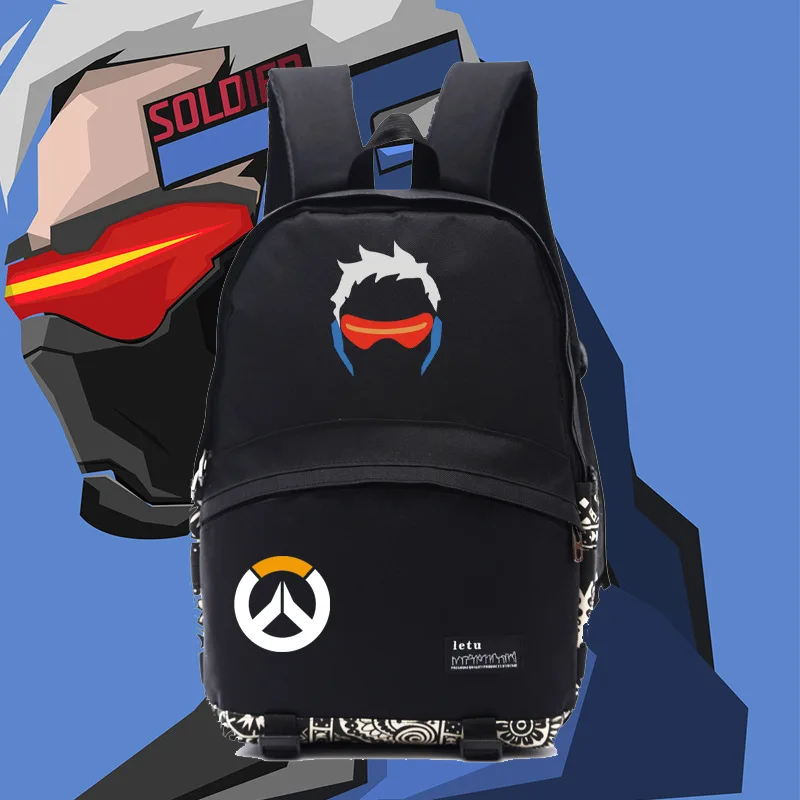 Gamr OW Унисекс Рюкзак Студенческая школьная сумка на плечо для ноутбука