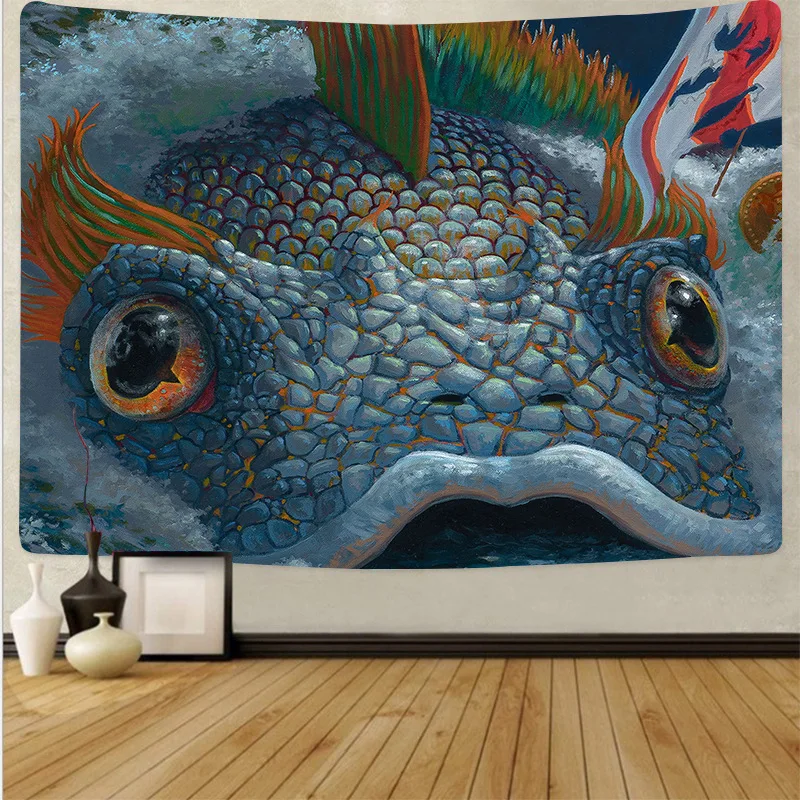Морской волны Дельфин гобелен настенный Триппи Декор настенное одеяло искусство