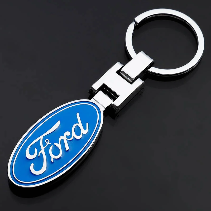 1 pcs metal long chain car styling for Ford badge key ring 4s shop auto accessories keychain man woman Business gift Pendant | Украшения и