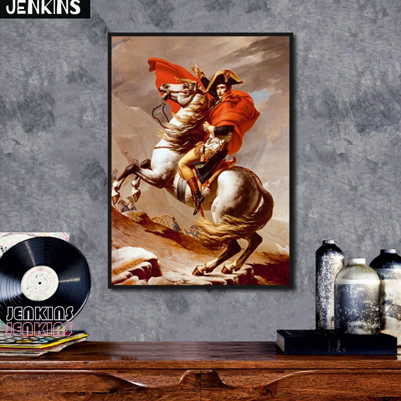 

JENKINS Abstract Wall Art Rider On Horseback Canvas Painting Watercolor Picture Poster Print Craft for Living Room Corridor