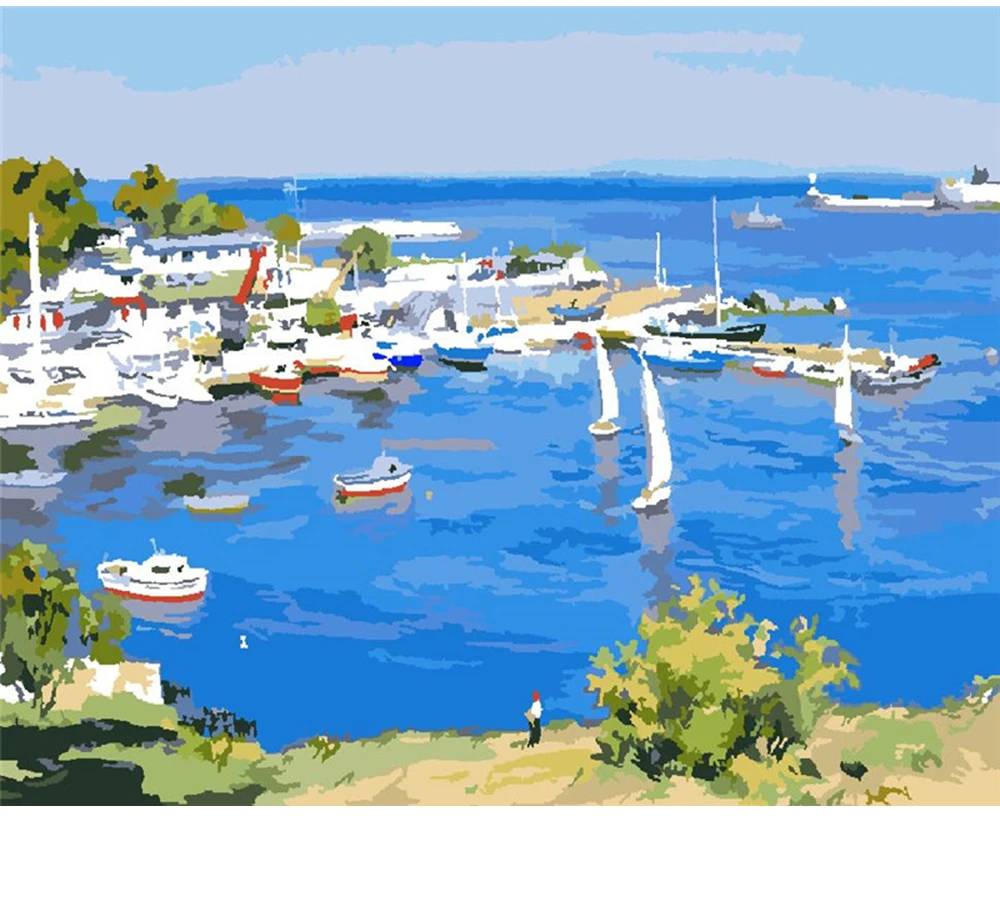 

CraftArtGo картина по номерам пейзаж рисунок на холсте Ручная роспись подарок алмазов картина по номерам водопад комплекты, украшение для дома